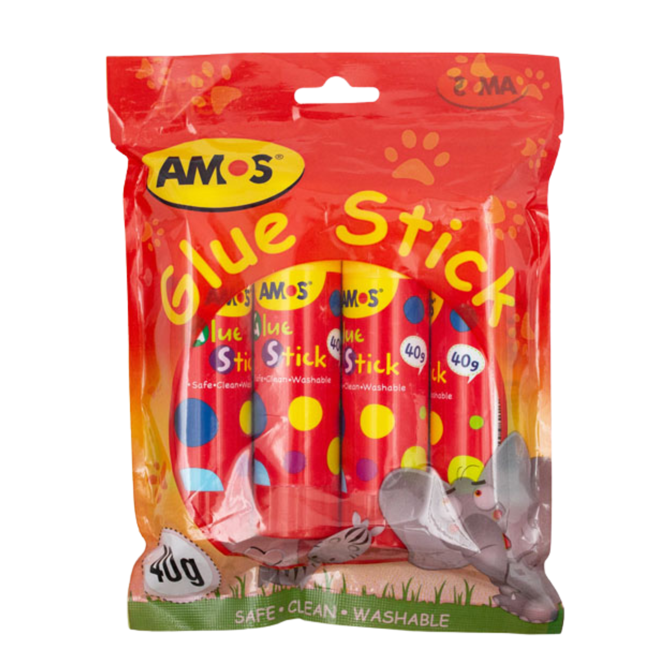 Amos Glue Stick 40g Pack of 4