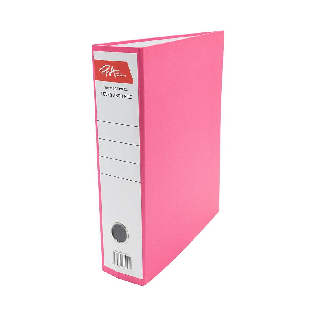 PNA Lever Arch File Board Pink A4 75mm
