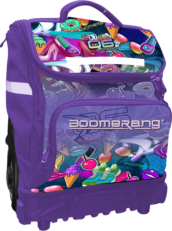 Boomerang XXL Big-Wheel Hardbase Trolley Girls Lavender