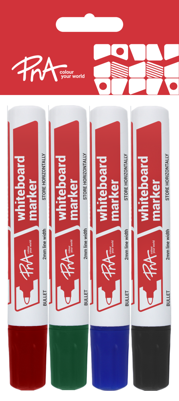 PNA Whiteboard Markers Bullet Tip Set of 4