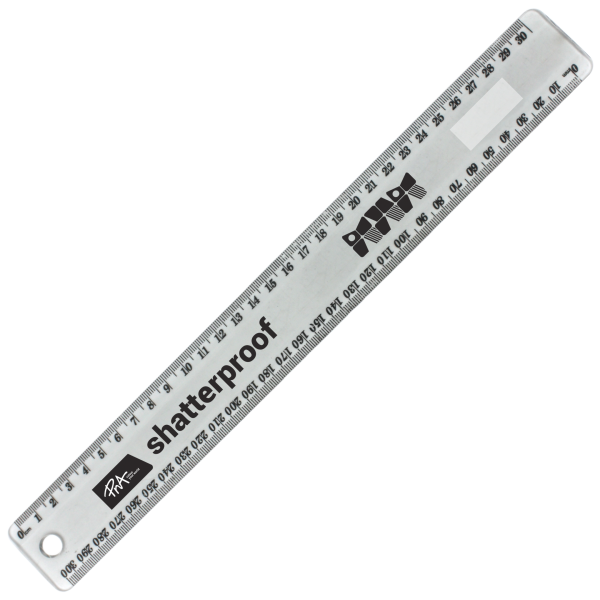 PNA Shatterproof Ruler 30cm Assorted
