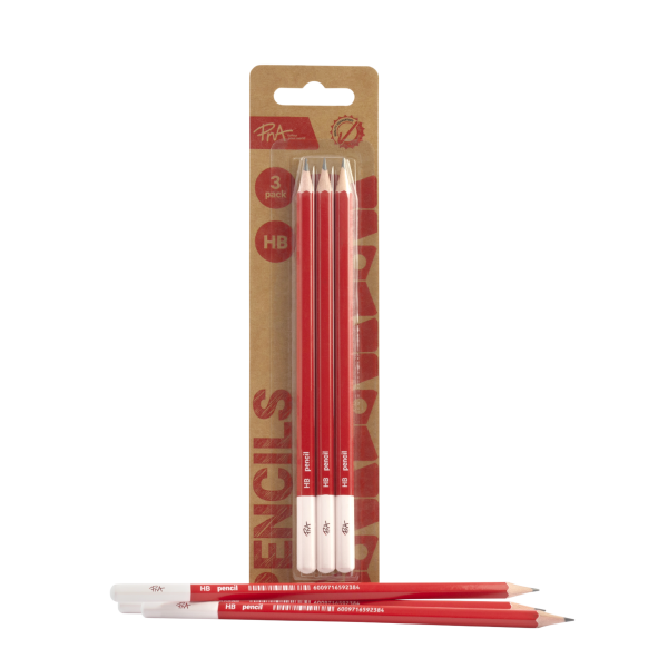 PNA Pencils HB Carded Pack of 3