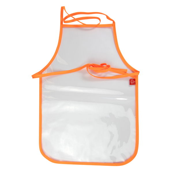 PNA Junior School Apron Clear Lumo Orange Single