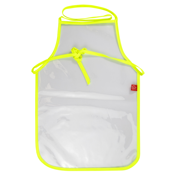 PNA Junior School Apron Clear Lumo Yellow Single
