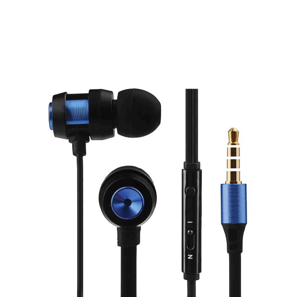 Volkano Alloy Series Metal Earphones Blue
