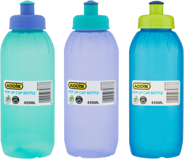 Addis Pop Up Cap Bottle 450ml Assorted