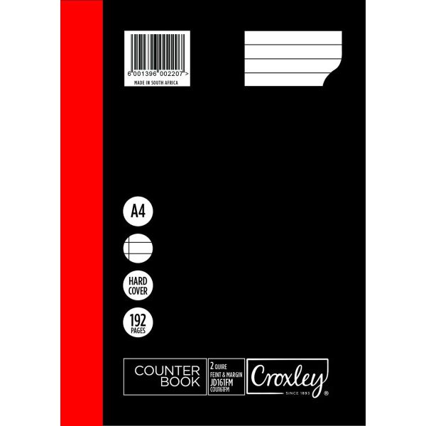 Croxley Counter Book 2 Quire A4 192 Page F/M