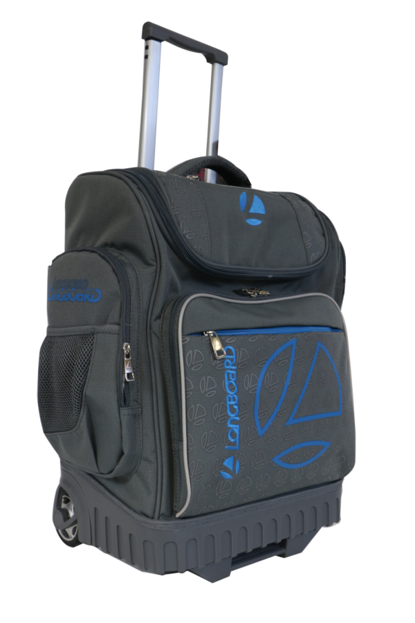 Longboard Cruiser Hardbase Trolley Backpack Grey