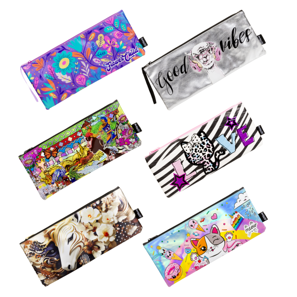 Butterfly Flat Girls Pencil Bag Nylon 33cm