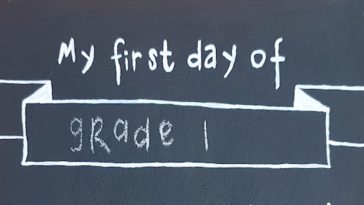 My First Day Black Board DIY