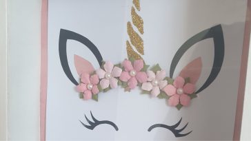 Unicorn Shadow Box with Template
