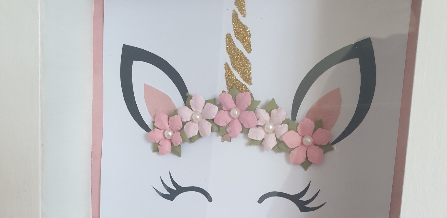 Unicorn Shadow Box with Template