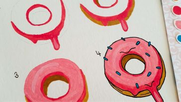 How To Paint Doughnuts Gouache