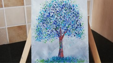 Spring Tree Acrylic Painting