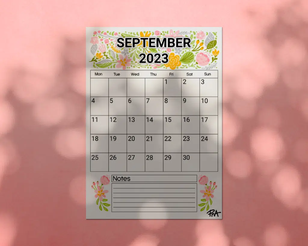 PNA CALENDAR 2023 - SEPTEMBER MOCKUP