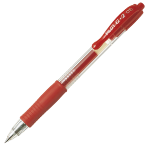 Pilot Pen Bl G2 05 X-Fine Retract Red