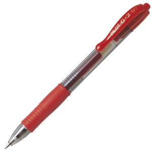 Pilot Pen Bl G2 07 Fine Retract Red