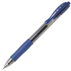 Pilot Pen Bl G2 07 Fine Retract Blue