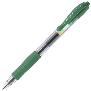 Pilot Pen Bl G2 05 X-Fine Retract Green