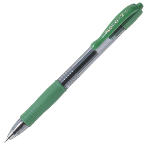 Pilot Pen Bl G2 07 Fine Retract Green