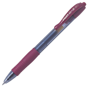 Pilot Pen Bl G2 07 Gel Medium Gel Pen Dark Red