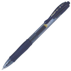 Pilot Pen Bl G2 07 Gel Med Gel Pen Blue Black