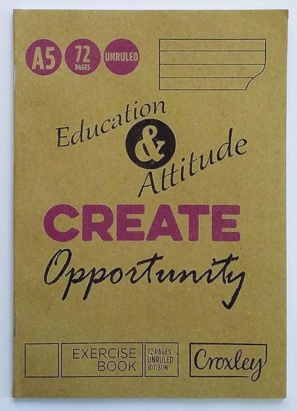 Croxley Exercise Bk A5 72P Unruled Jd173