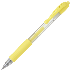 PILOT G2 GEL PEN FINE PASTEL YELLOW 0,7MM
