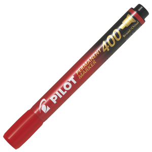 PILOT PERMANENT MARKER CHISEL POINT RED