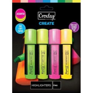 CROXLEY CREATE HIGHLIGHTERS SET OF 4