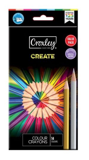 CROXLEY COLOUR PENCIL WOOD FREE SET OF 14