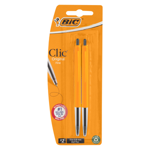 BIC Clic Pen Fine 2Up Black 0.8mm