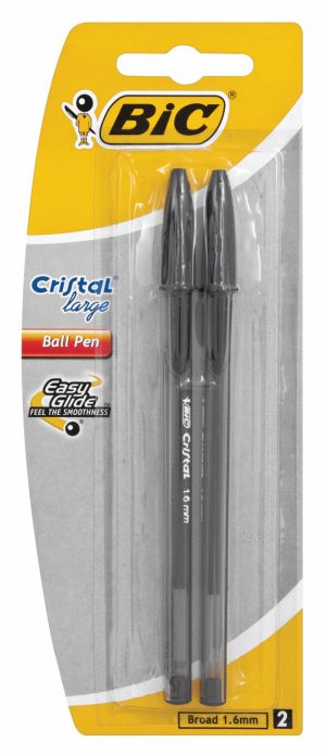 BIC Cristal Pen Large 2Up Black 1.6mm