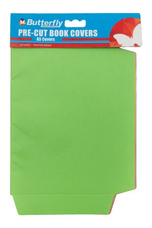Butterfly Book Covers Pre-cut Bright Paper A5 Set of 10