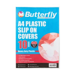 Butterfly Book Covers Slip On 80mic A4 Pack of 10