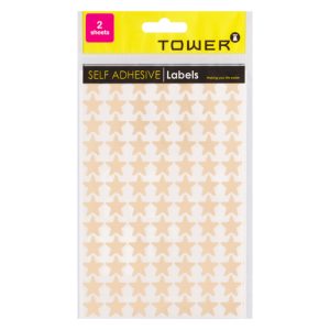 TOWER GOLD STARS STICKERS PACK OF 168