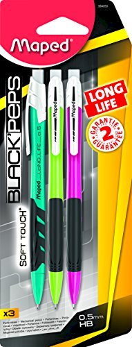 Maped Clutch Pencil Peps Black 0,5mm Pack of 3