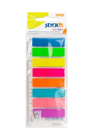 STICK'N FILM INDEX TABS NEON 45MMX12MM SET OF 8 (200 TABS)
