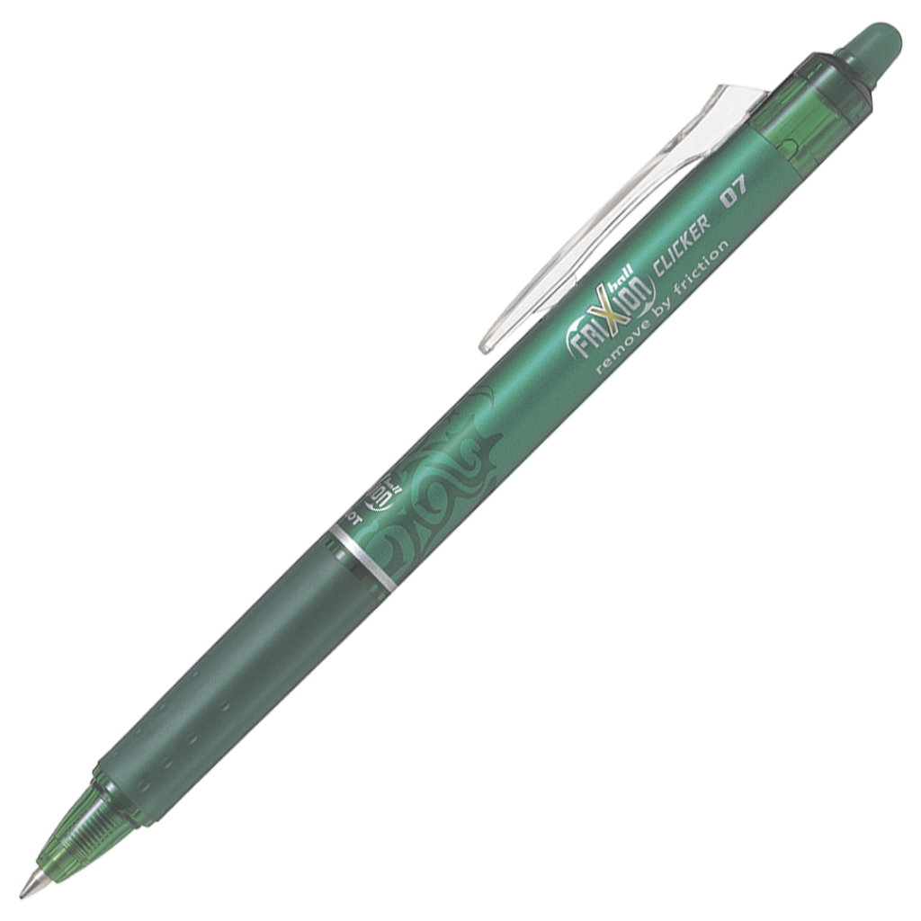 PILOT FRIXION CLICKER PEN GREEN 0,7MM