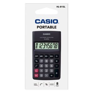 CASIO HL-815L-BK-W-DP CALCULATOR BLACK BOX