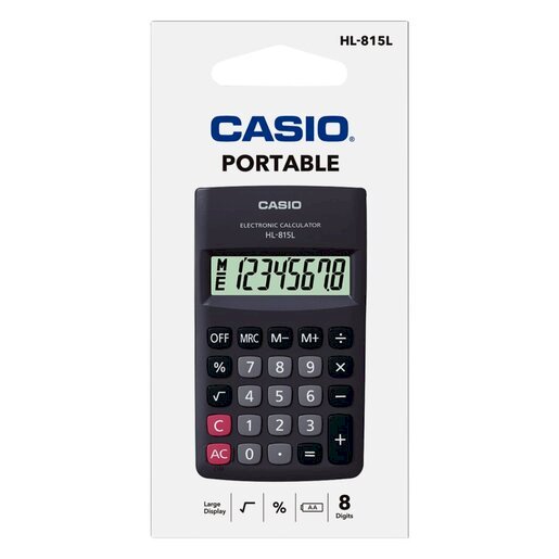 CASIO HL-815L-BK-W-DP CALCULATOR BLACK BOX