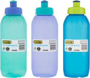 ADDIS POP UP CAP BOTTLE 450ML ASSORTED