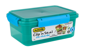 ADDIS CLIP N SEAL LUNCH BOX MULTI COMP GREEN 2L