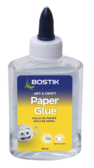 BOSTIK ART & CRAFT PAPER GLUE CLEAR 118ML