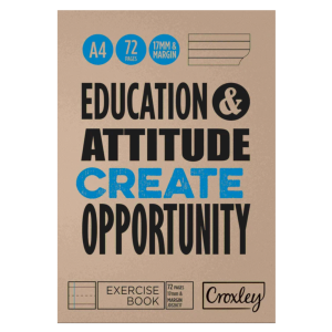 CROXLEY EXERCISE BOOK A4 72 PAGE 17MM S/M