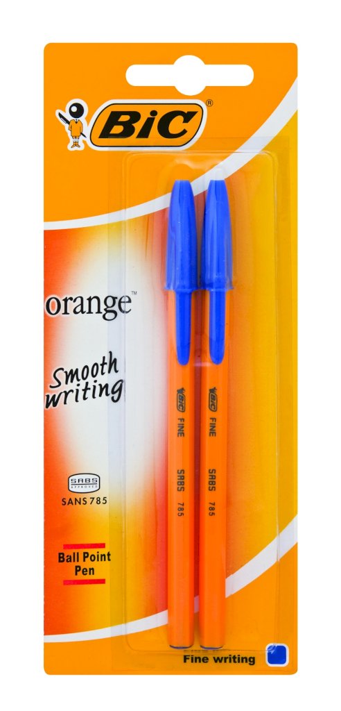 BIC ORANGE PEN FINE 2UP BLUE 0,8MM