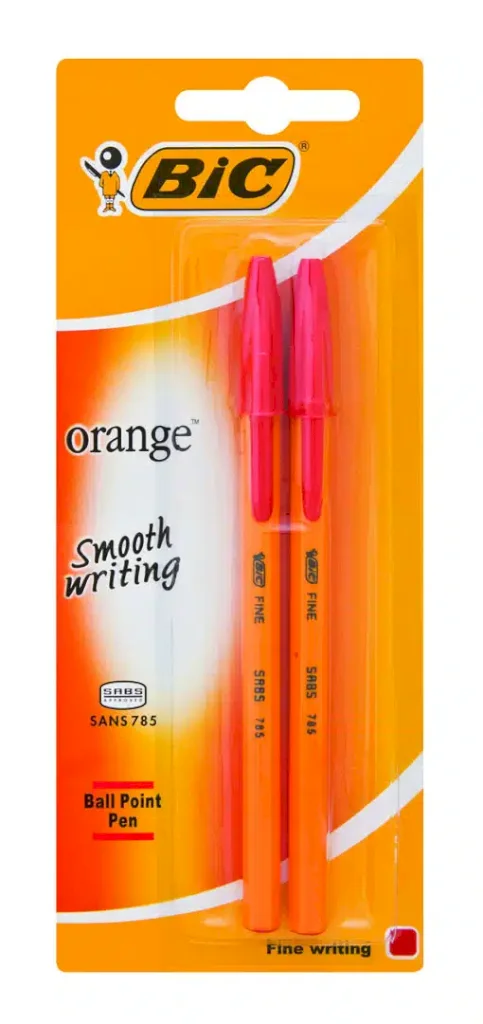 BIC ORANGE PEN FINE 2UP RED 0,8MM