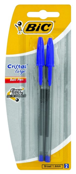 BIC CRISTAL PEN LARGE 2UP BLUE 1,6MM