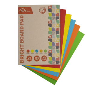 PNA Bright Board Pads Assorted A4 20 Sheet