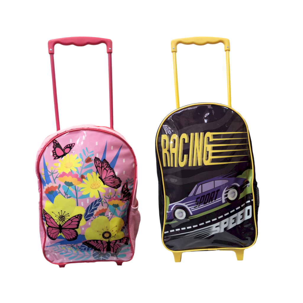 NURSERY SCHOOL BAG TROLLEY MEDIUM ASSORTED